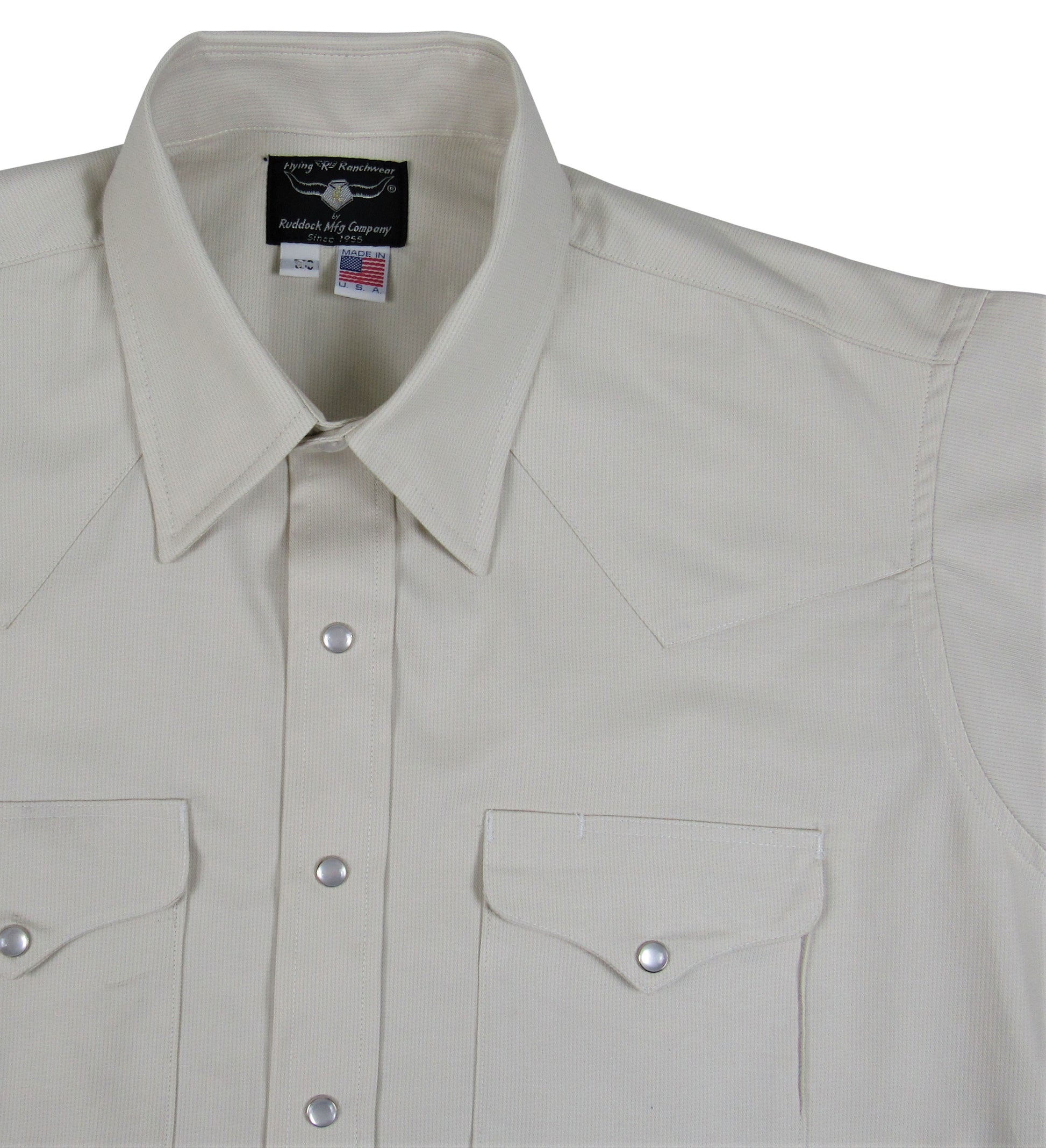 Clearance - Flying R Ranchwear - Ivory Micro Stripe - Long Sleeve - Sn ...