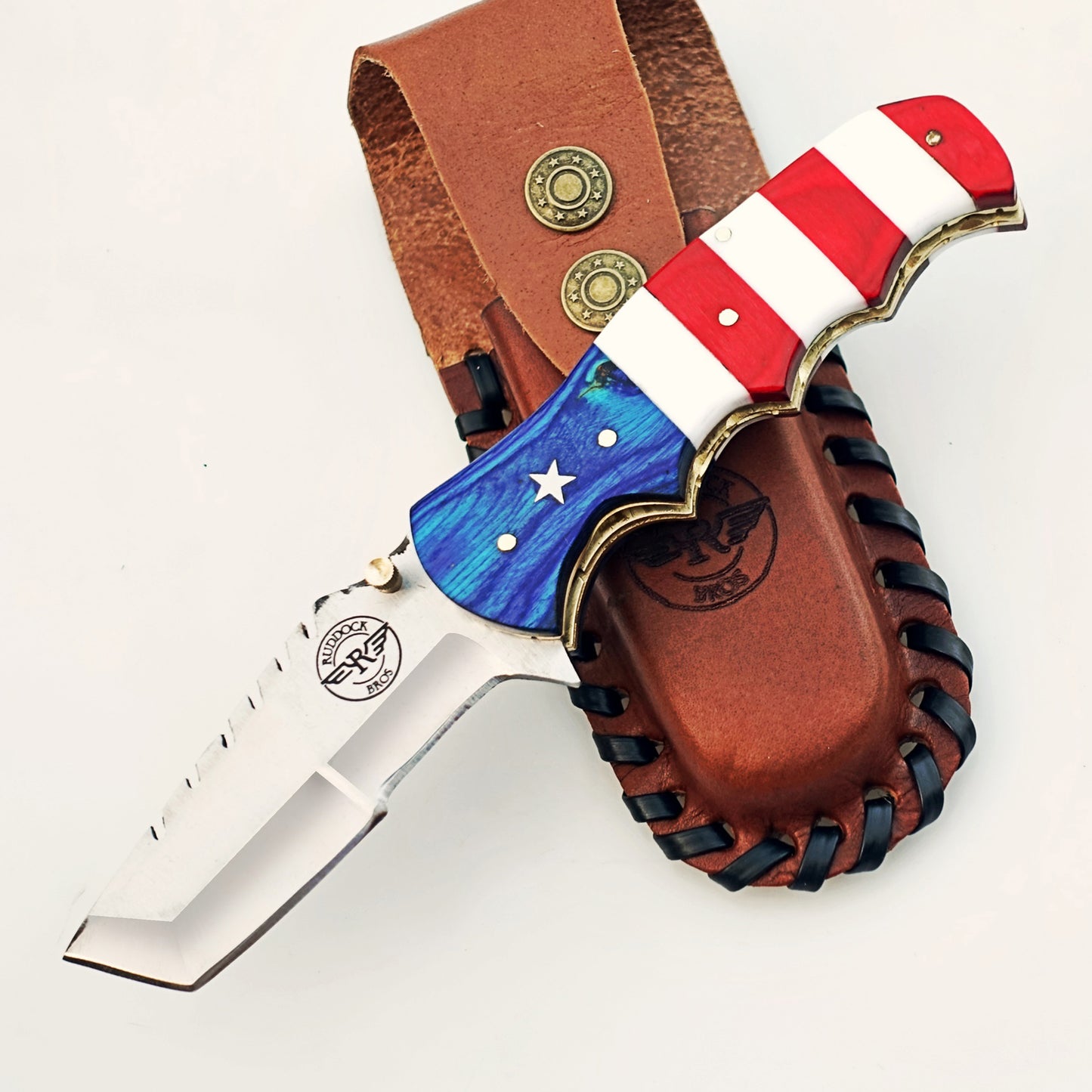 Ruddock Bros - The Patriot Utility Folding Knife - Stainless Steel Ships 12/30