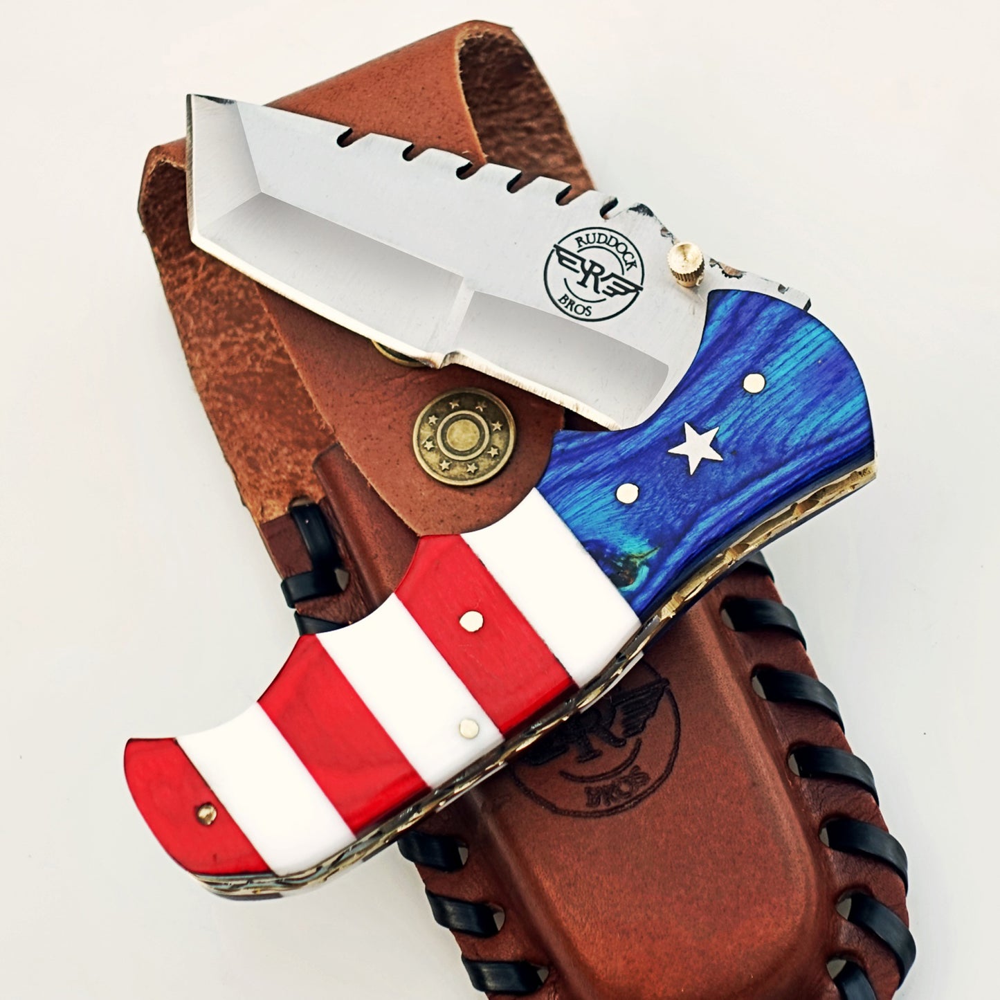 Ruddock Bros - The Patriot Utility Folding Knife - Stainless Steel Ships 12/30