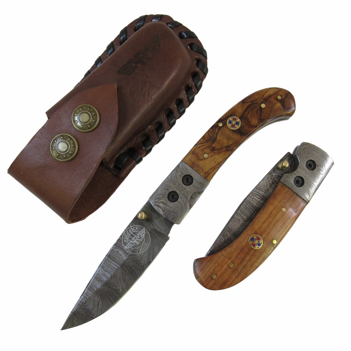 Ruddock Bros - The Slugger Folding Knife - Damascus Steel