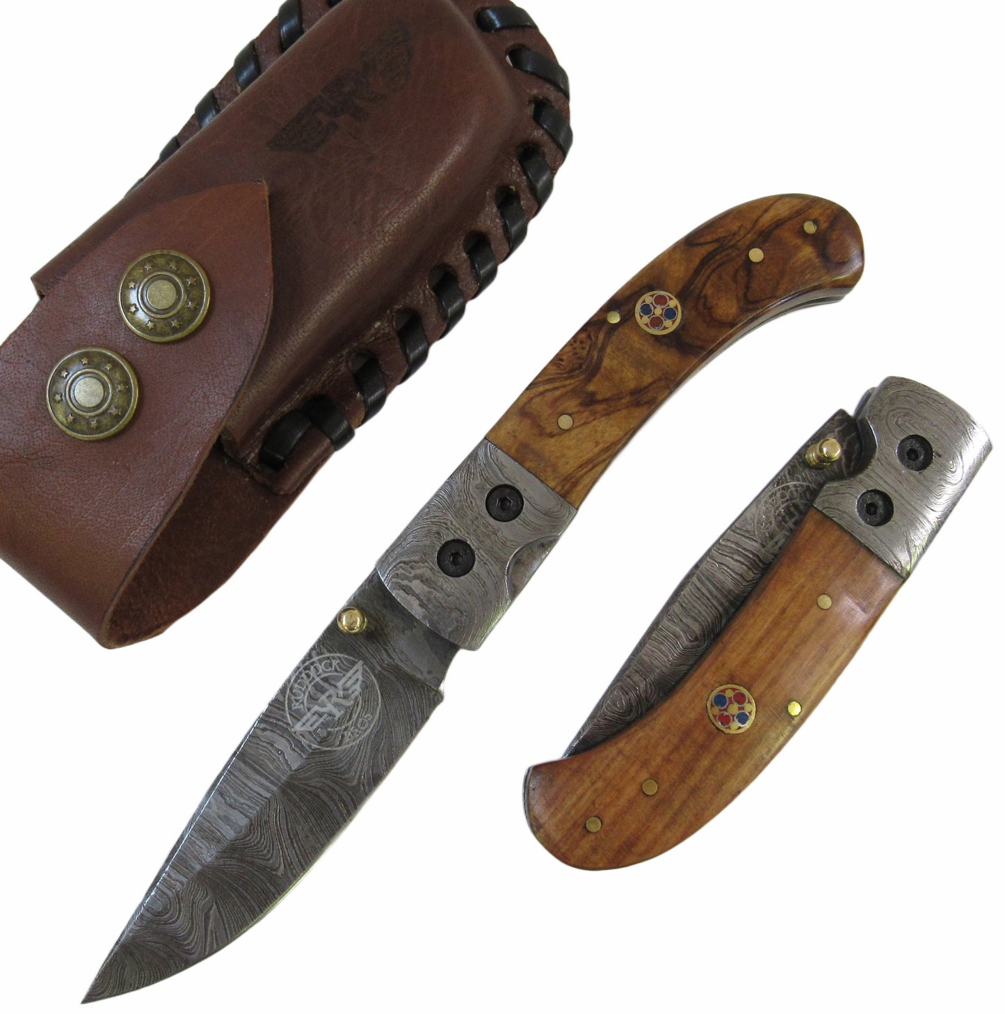 Ruddock Bros - The Slugger Folding Knife - Damascus Steel