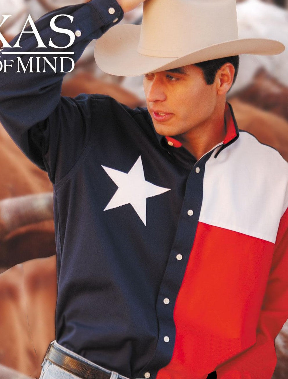 Ruddock Shirts - Lone Star Flag Shirt - Men's Long Sleeves - Buttons