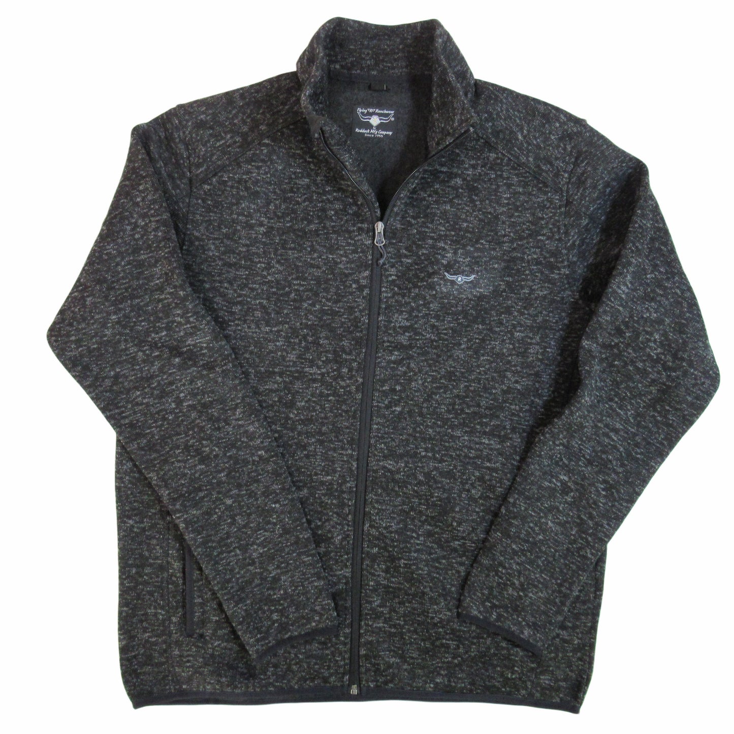 Sweater Fleece - Flying R Ranchwear - Full Zip - Black Heather