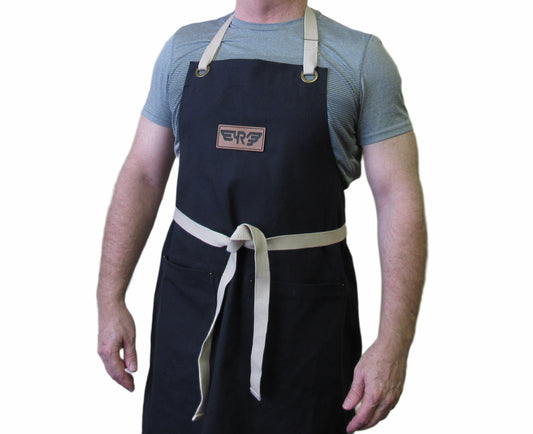 Grill Master Apron by Ruddock Brothers in Black Canvas 100% cotton