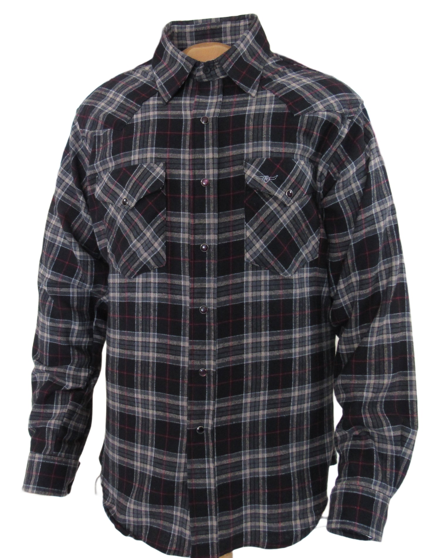 Flying R Ranchwear - Desert Canyon Plaid Flannel - Midnight Black