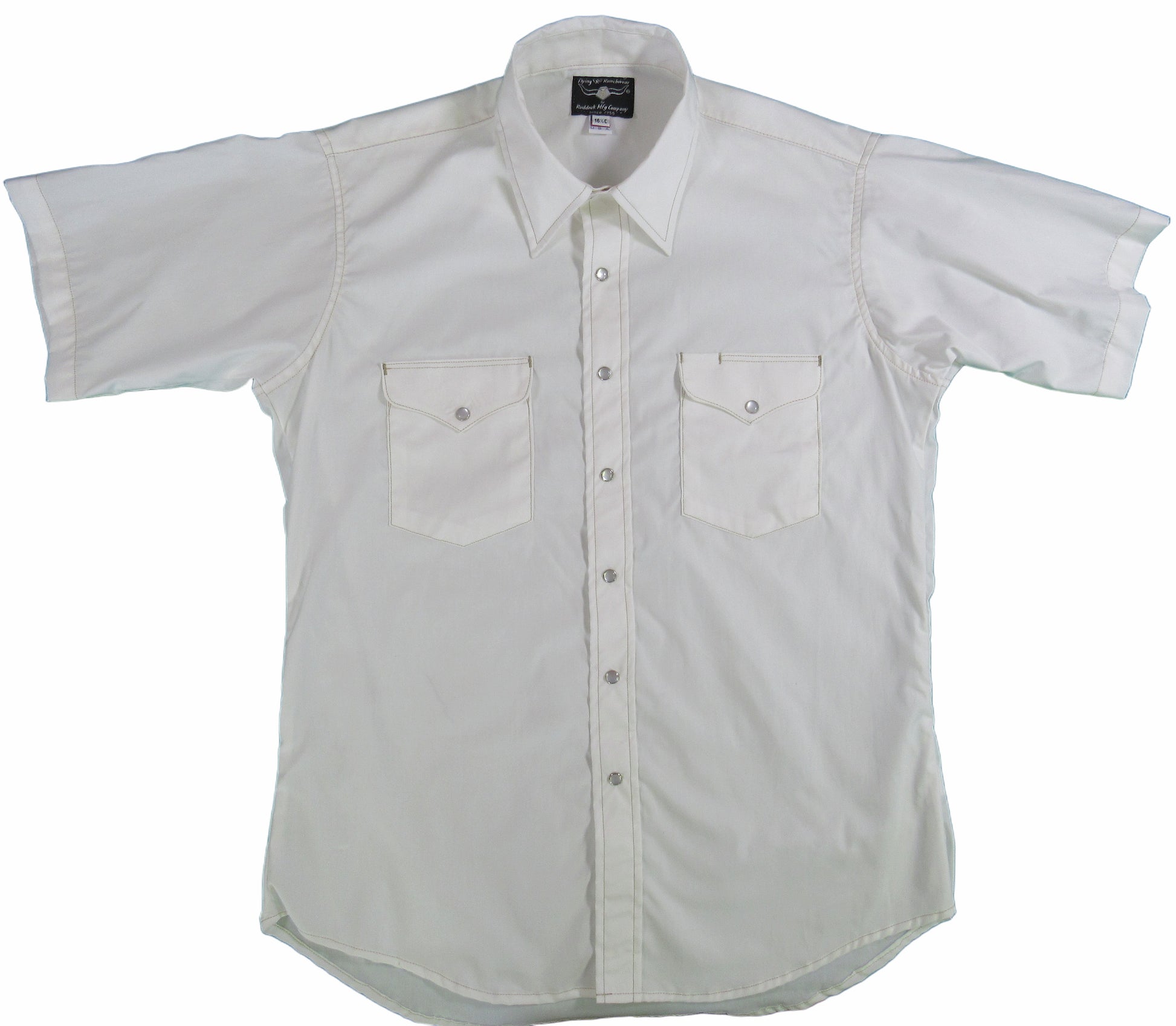 Ecru solid shirt by Flying R Ranchwear Made in USA