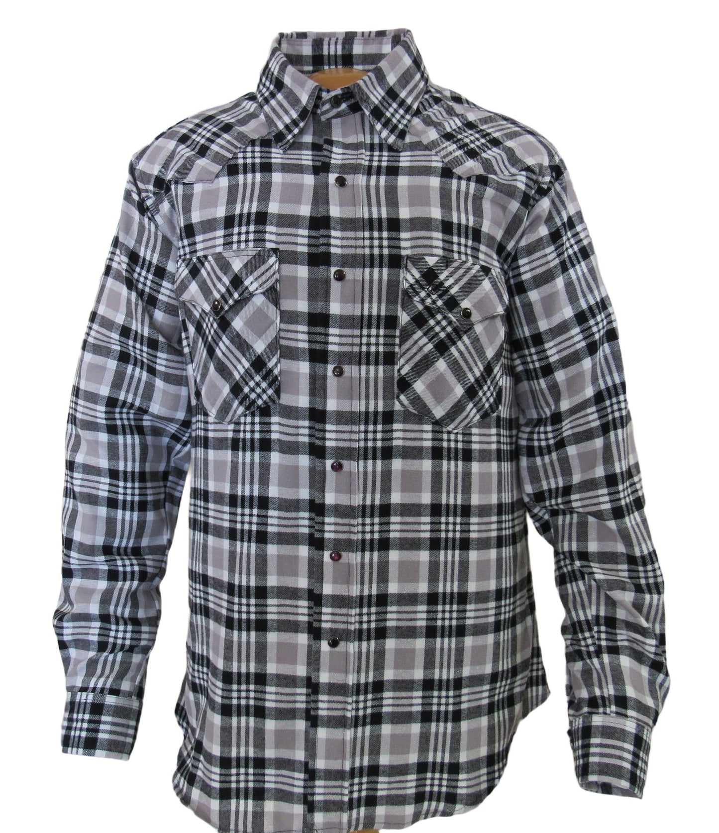 Flying R Ranchwear - Desert Canyon Plaid Flannel - Cloud Gray