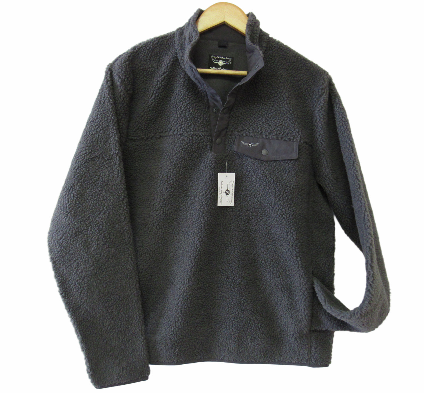 Flying R Ranchwear - Ranch Fleece Pullover - Snap Front - Gun Metal Gray