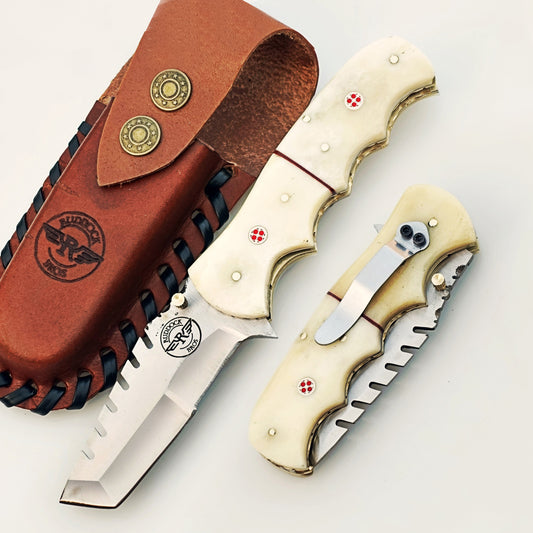 Ruddock Bros - The Great White Utility Folding Knife - Stainless Steel Ships 12/30