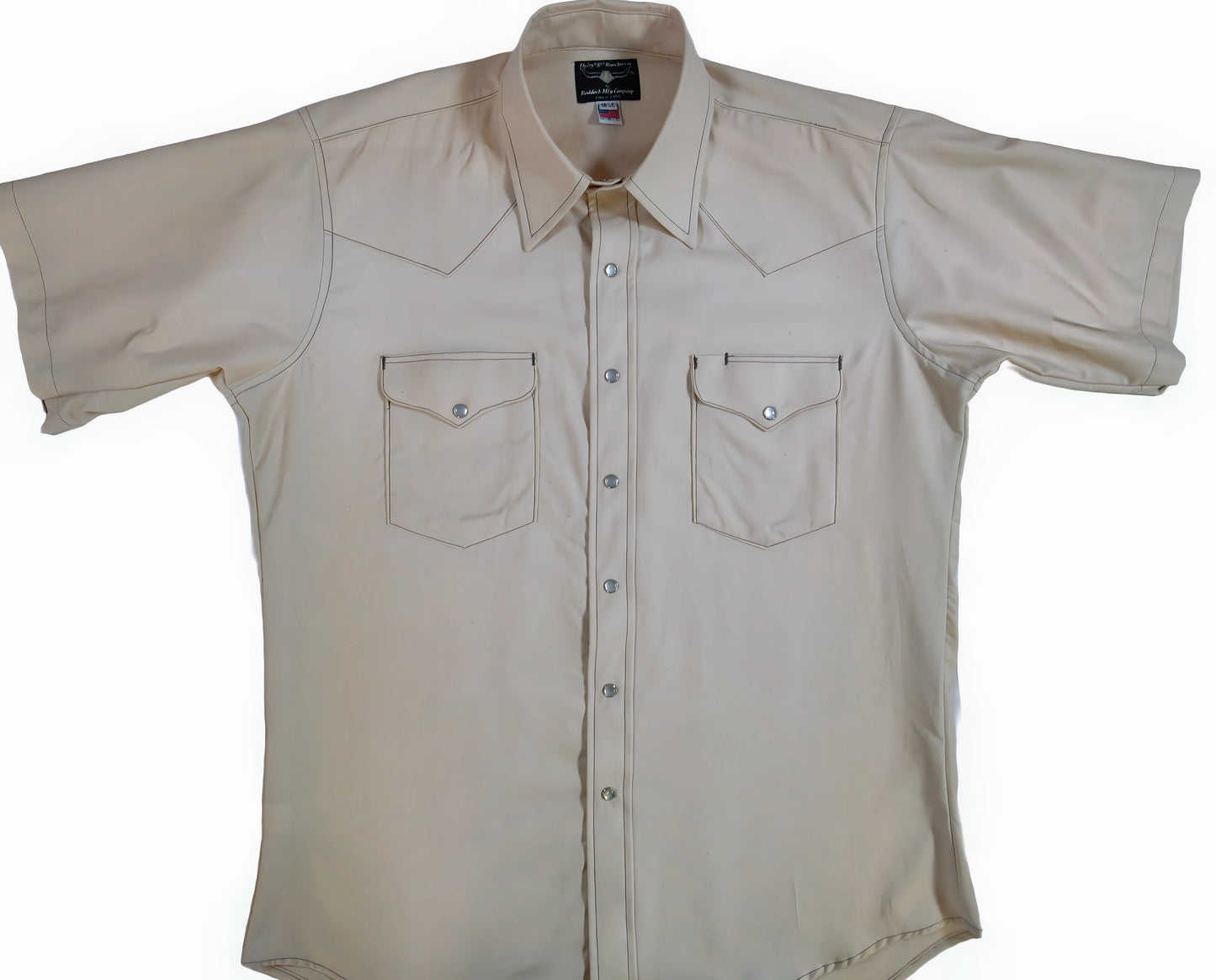 Ivory Chambray solid shirt by Flying R Ranchwear Made in USA