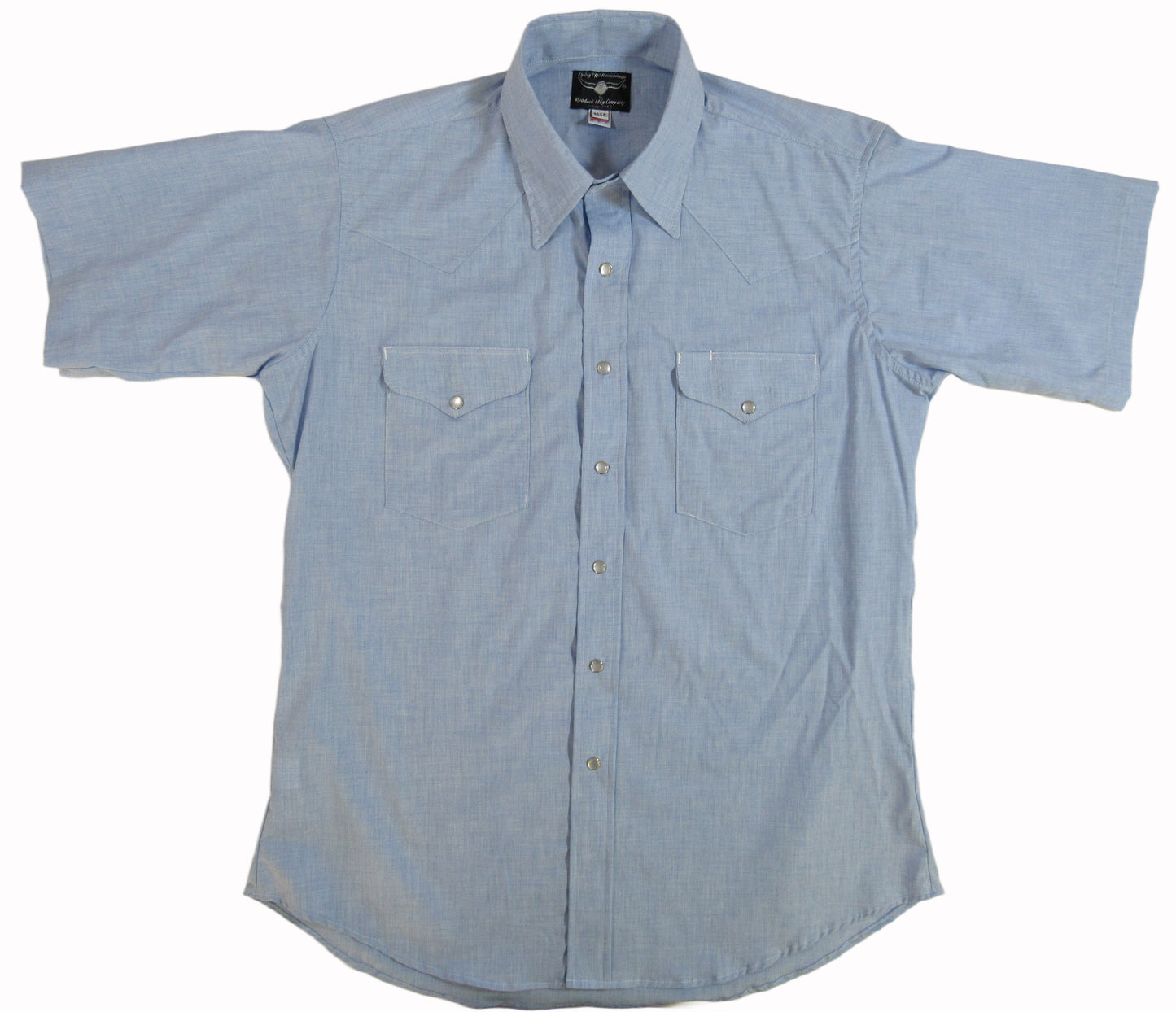 Light Blue solid shirt by Flying R Ranchwear Made in USA