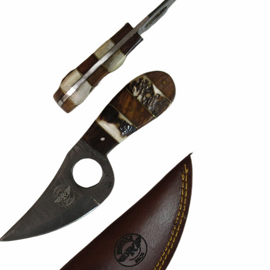 Ruddock Bros - Mule Skinner Balboa Knife - Fixed Blade - Damascus Steel