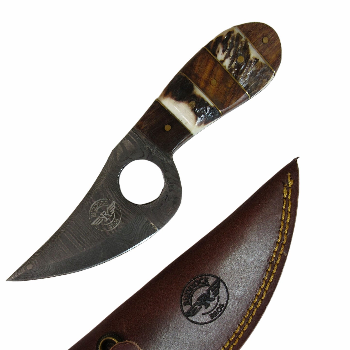 Ruddock Bros - Mule Skinner Balboa Knife - Fixed Blade - Damascus Steel