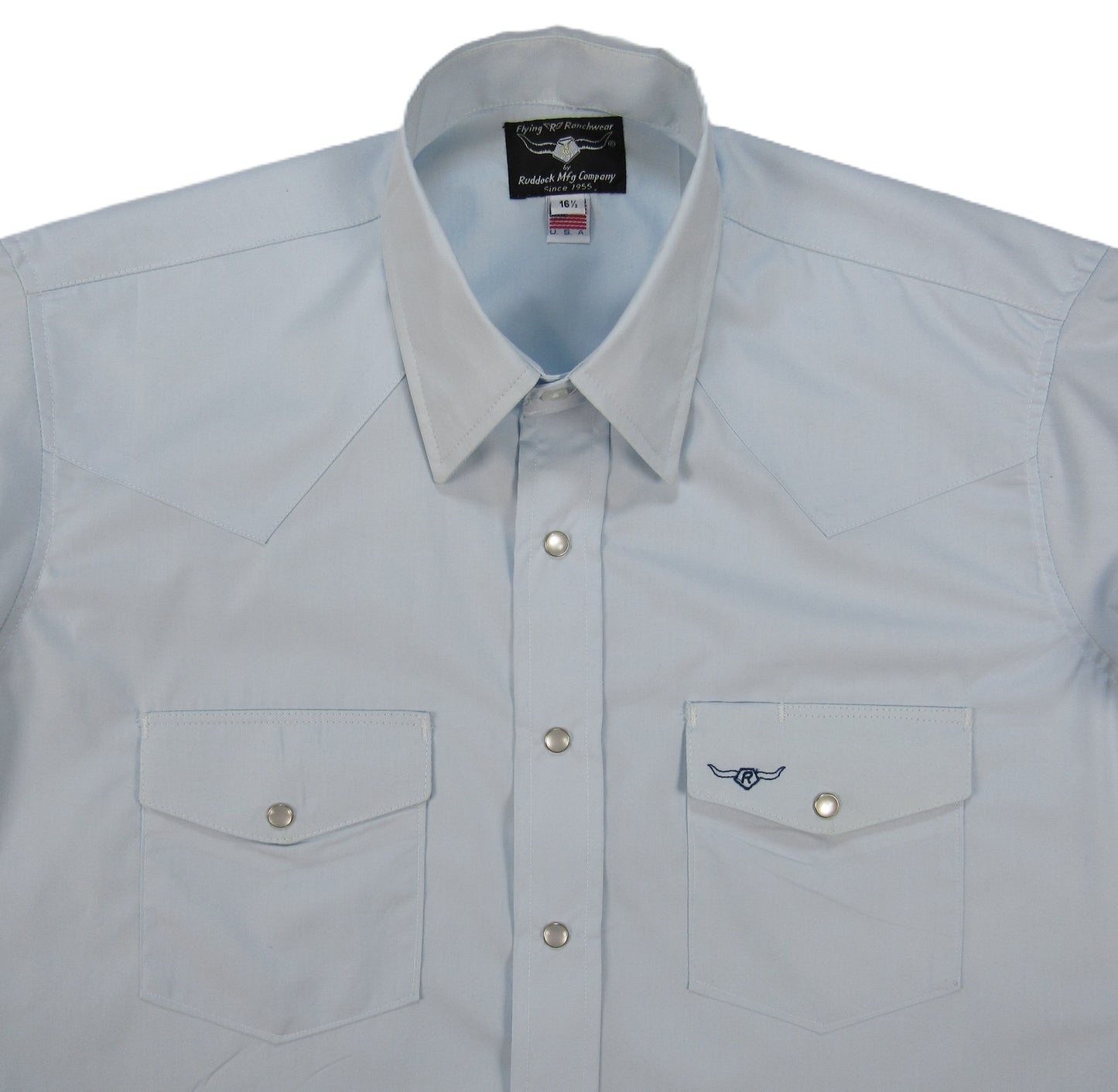 Flying R Ranchwear - Brisa Solids - Pale Blue - Short Sleeve