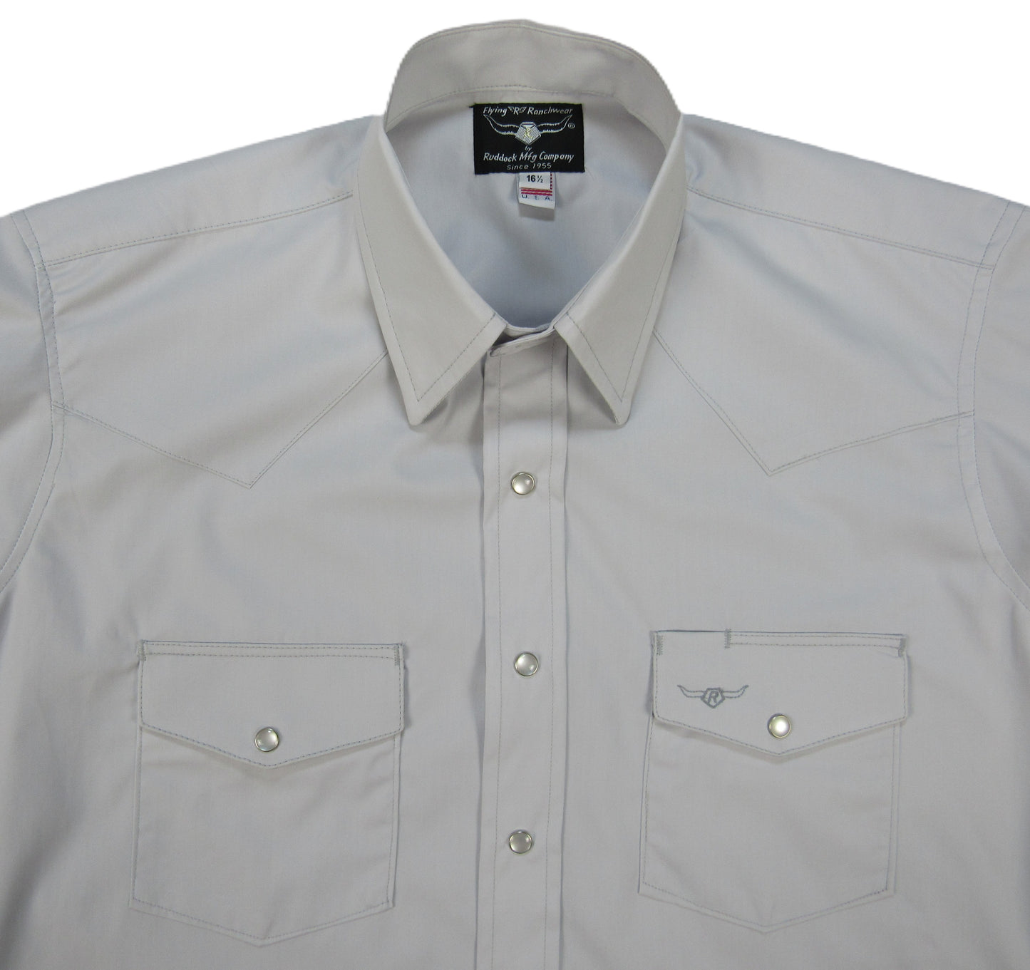 Flying R Ranchwear - Brisa Solids - Pale Gray - Short Sleeve
