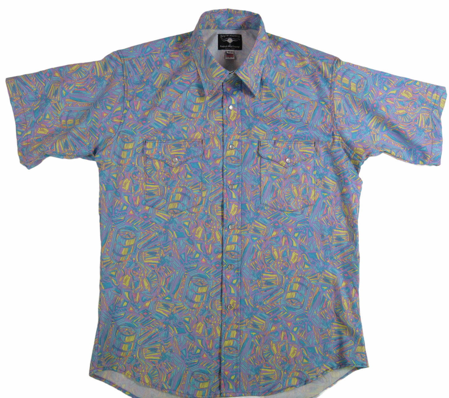 Rum Barrel party shirt by Flying R Ranchwear Made in USA with snaps Ruddock Shirts