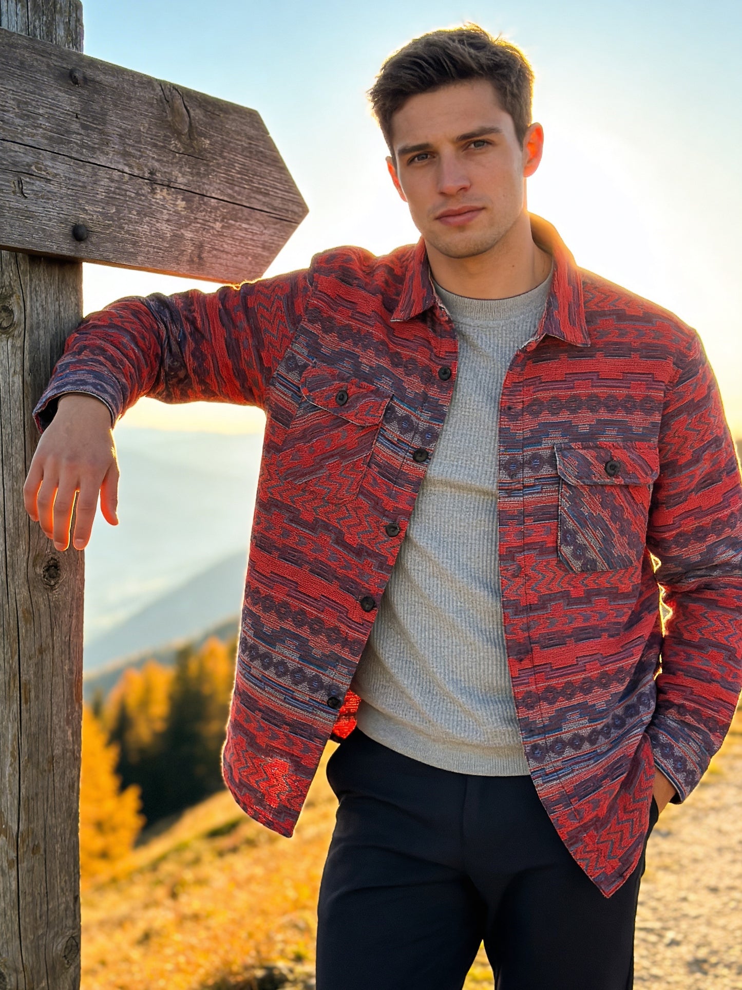 Flying R Ranchwear - Outer Shirt - Bright Southwest - Jacquard