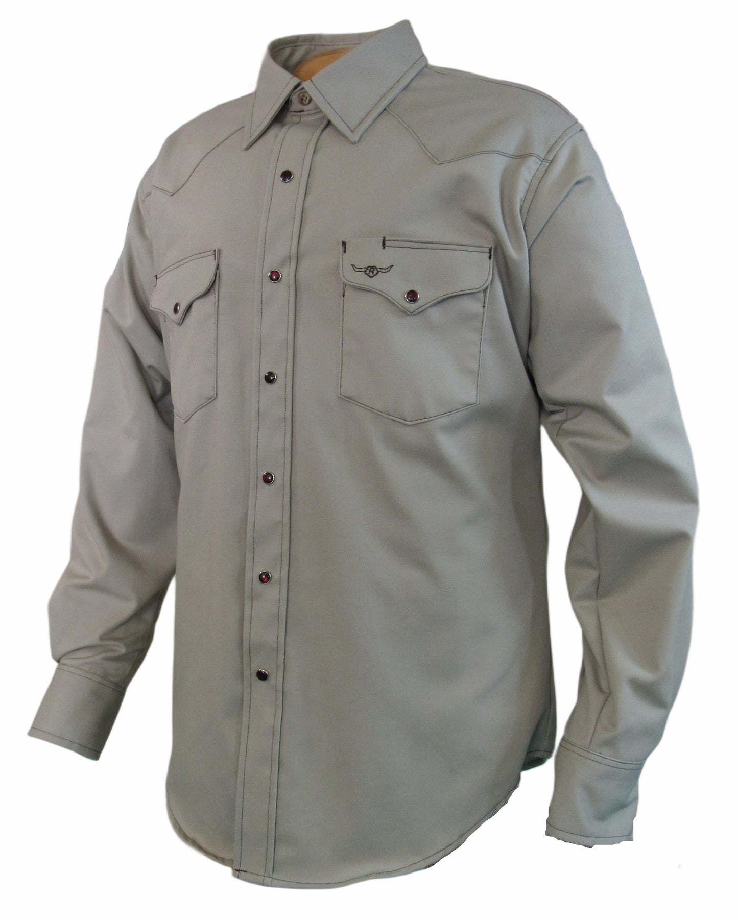 Flying R Ranchwear - Prairie Twill Work Shirt - Stone Canvas - Long Sleeve