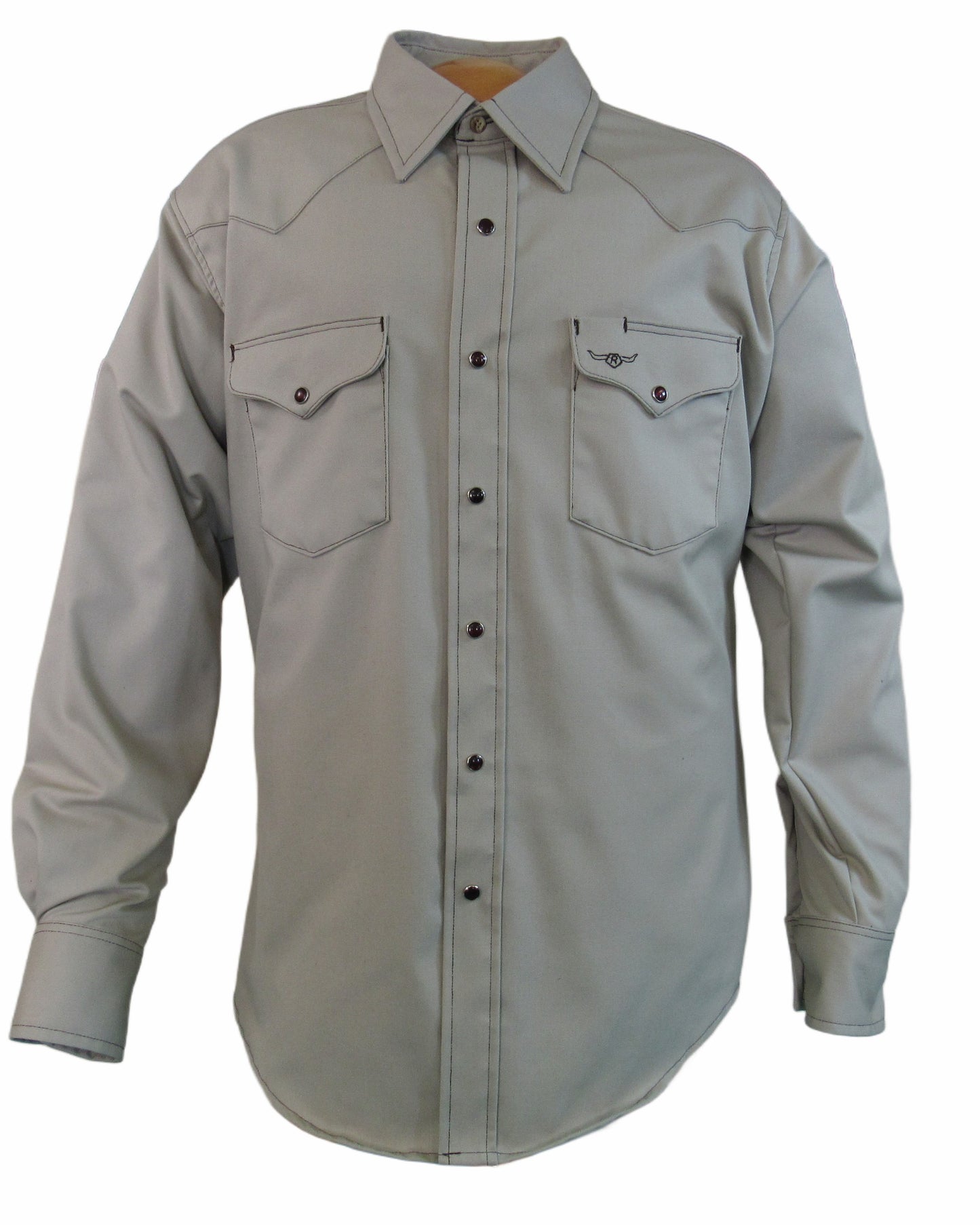 Flying R Ranchwear - Prairie Twill Work Shirt - Stone Canvas - Long Sleeve