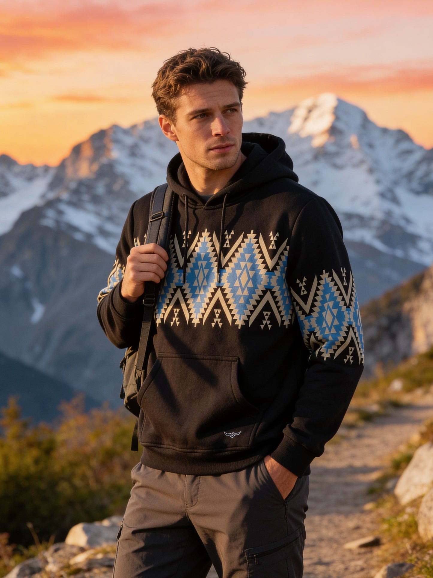 Flying R Ranchwear - Southwest Fleece Tucson Hoodie - Deep Black