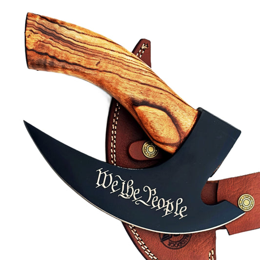 Ruddock Bros - We The People Pizza Axe - Hardwood Handle - Blackened Steel