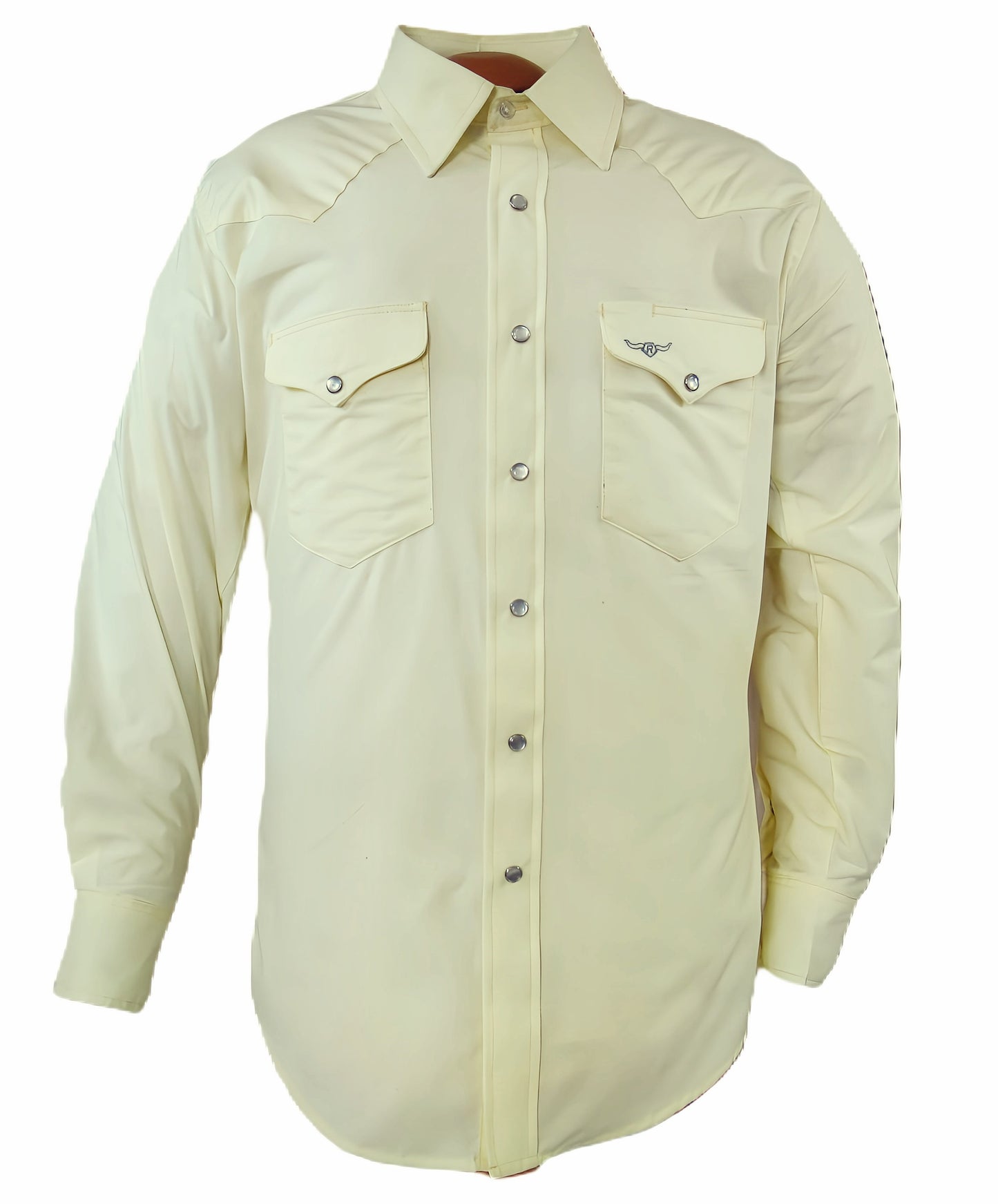 Flying R Ranchwear - Western Solid - Pale Yellow - Long Sleeve Snaps