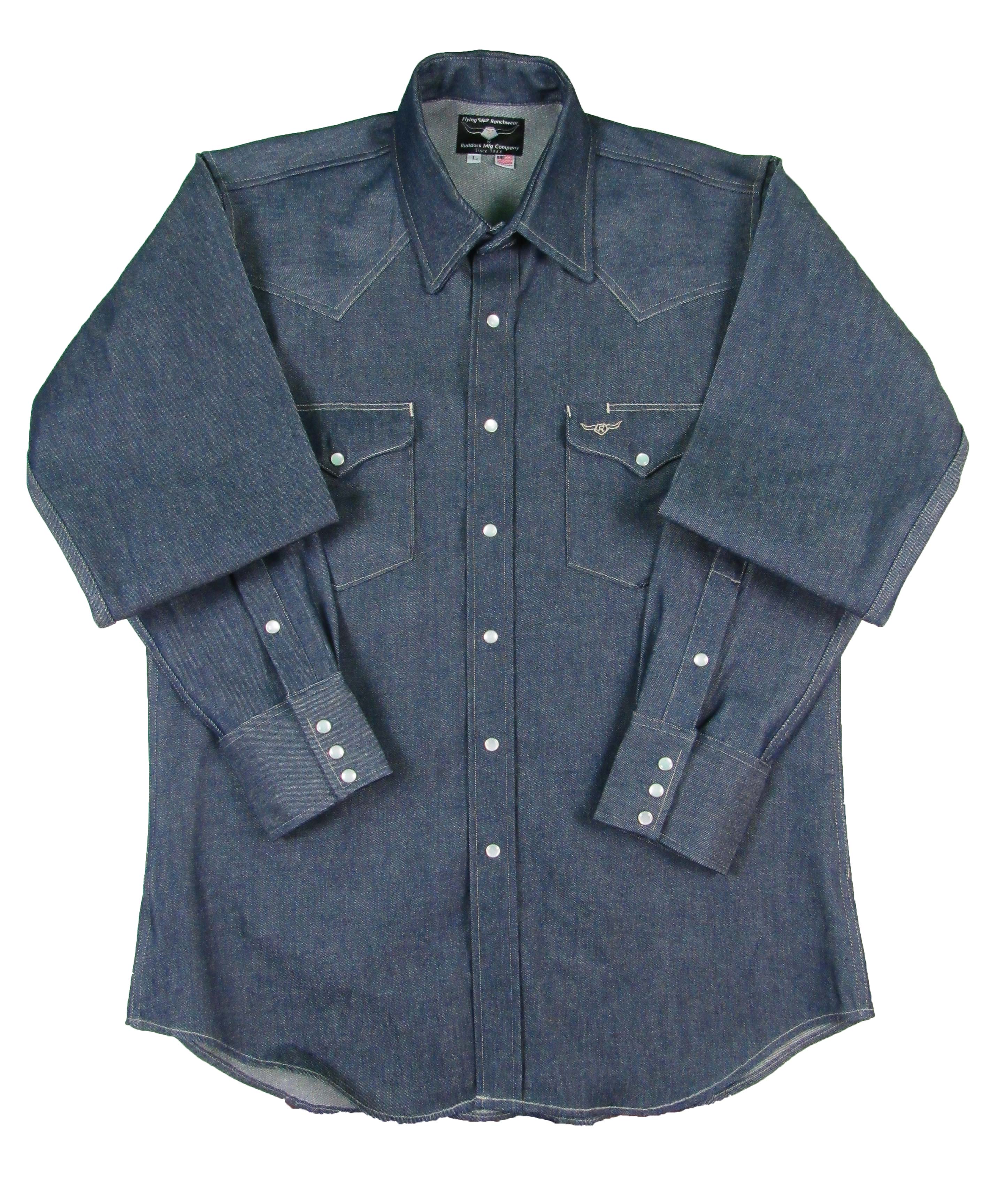 Prairie Twill Work Shirt - Rigid Denim - Long Sleeve