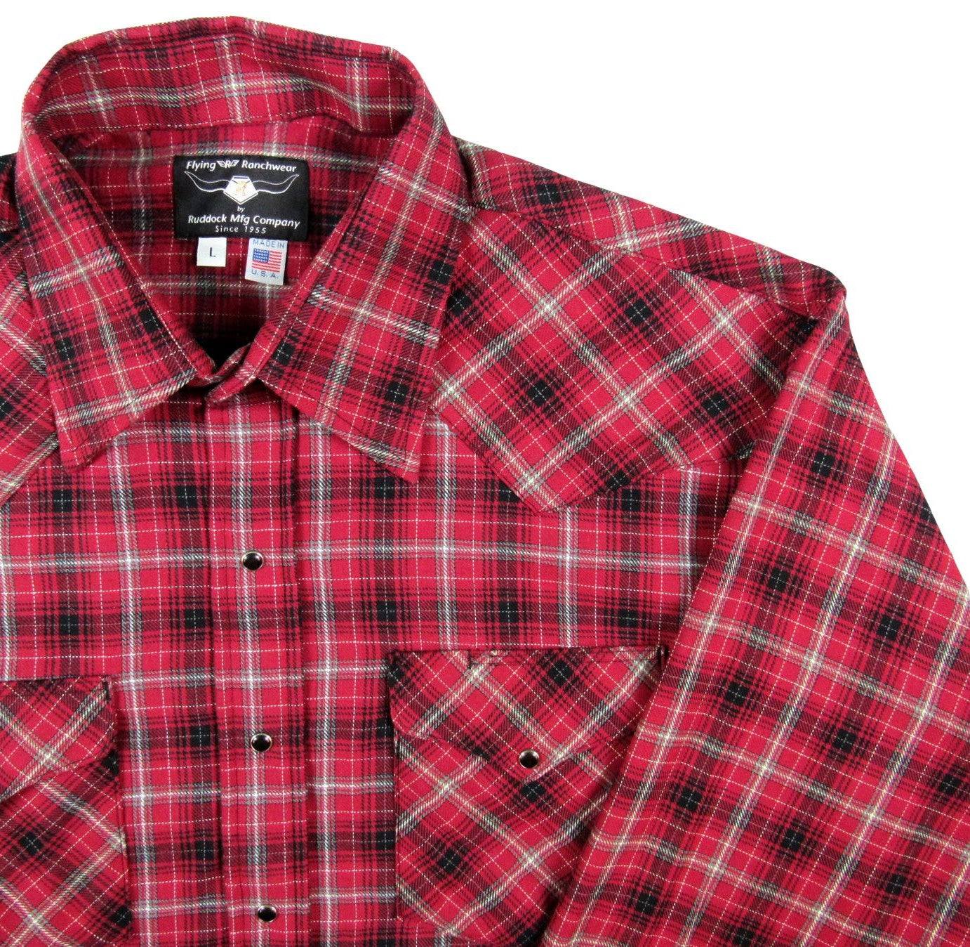 Deep Red Brushed Plaid - Snaps - Final Markdown